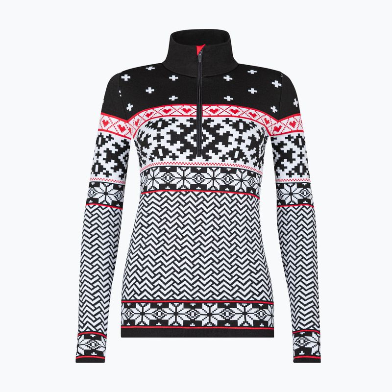 Női thermo pulóver Newland Kristel Half Zip black/white