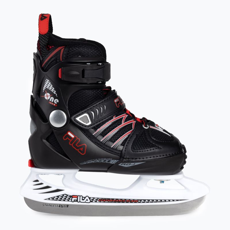 Gyermek korcsolya FILA X-One black/red 2