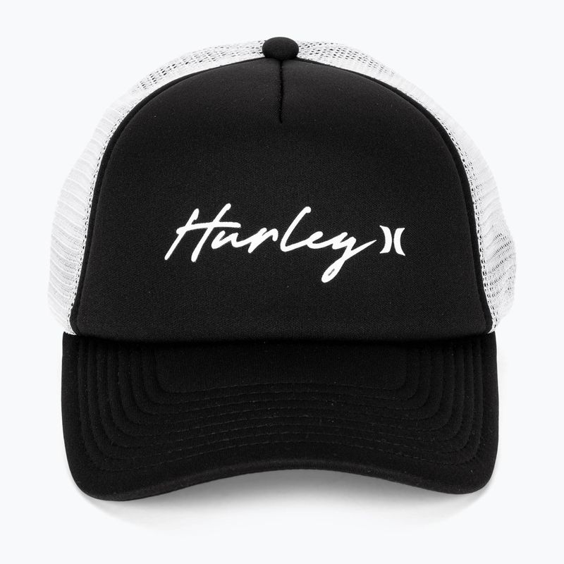 Női baseballsapka Hurley Icon Script Trucker black/white 2