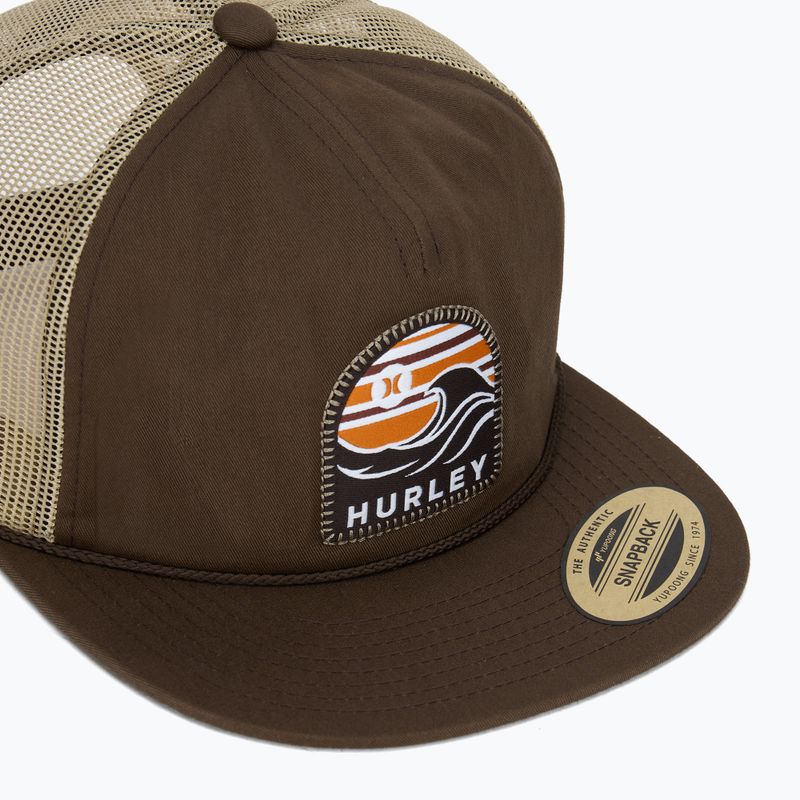 Férfi Hurley Mavericks Trucker bársony barna baseball sapka 3