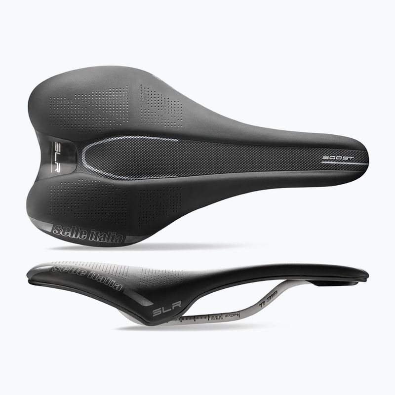 Selle Italia Slr Boost Ti 316 Rail Fibra-Tek kerékpár nyereg fekete SIT-041A120IKC001 6