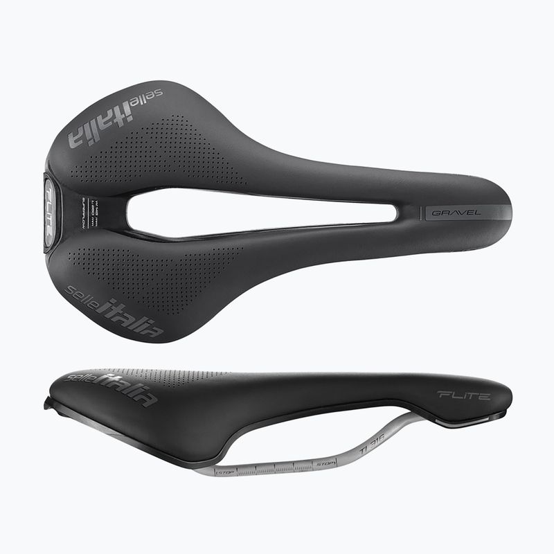 Selle Italia Flite Boost Gravel Superflow kerékpár nyereg, Fibra-Tek, Light Gel fekete 2
