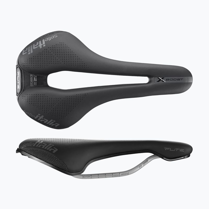 Selle Italia Flite Boost X-Cross Superflow kerékpár nyereg, Fibra-Tek, Light Gel fekete 2