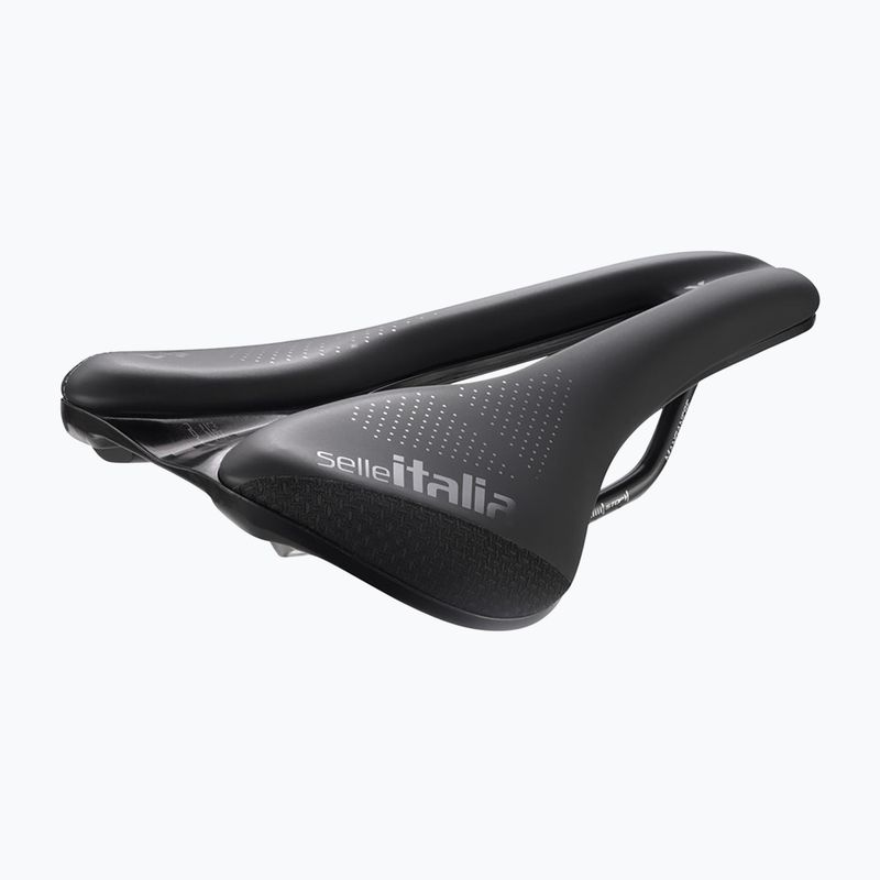 Kerékpár nyereg Selle Italia Novus Boost Evo X-Cross TM Superflow, Mangán sín, Soft-Tek fekete 2