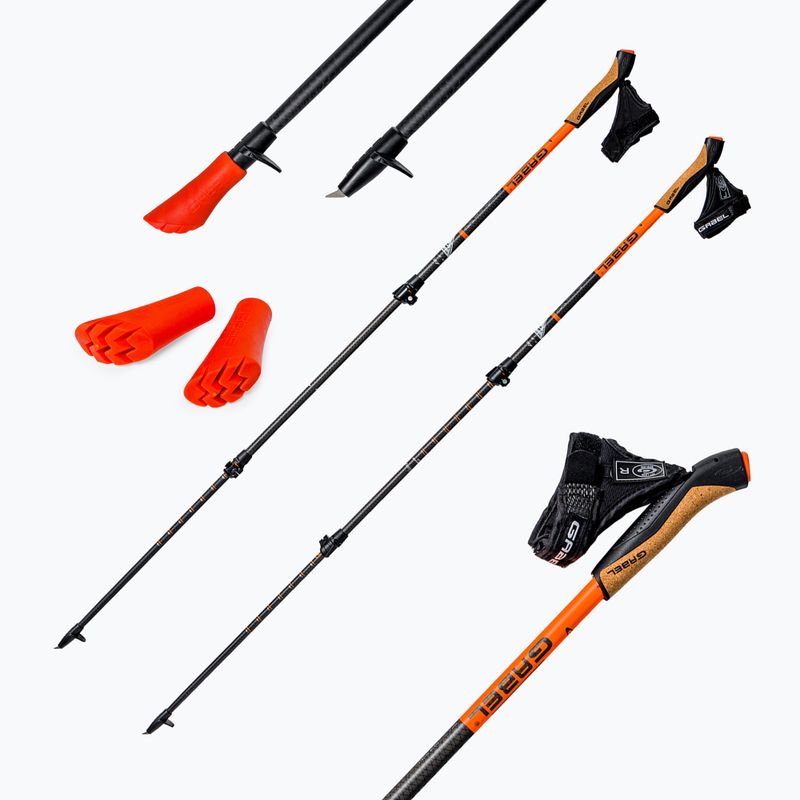 Nordic walking botok GABEL Carbon XT 3S 100 F.L. fekete-narancs 7009351420000 4