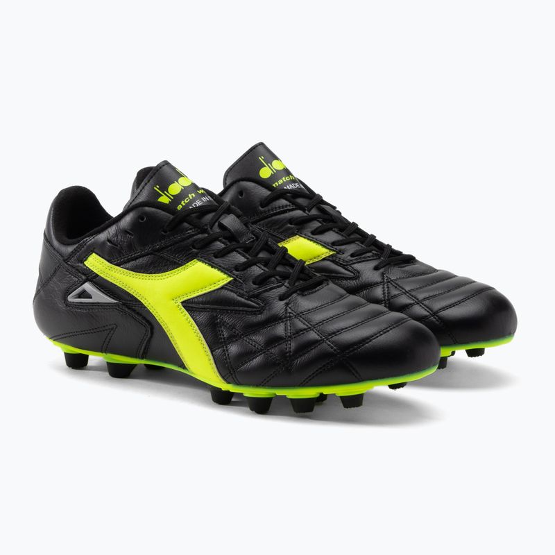 Férfi futballcipő Diadora Match Winner RB Italy LT MDPU fekete-zöld DD-101.172363-C0004 5