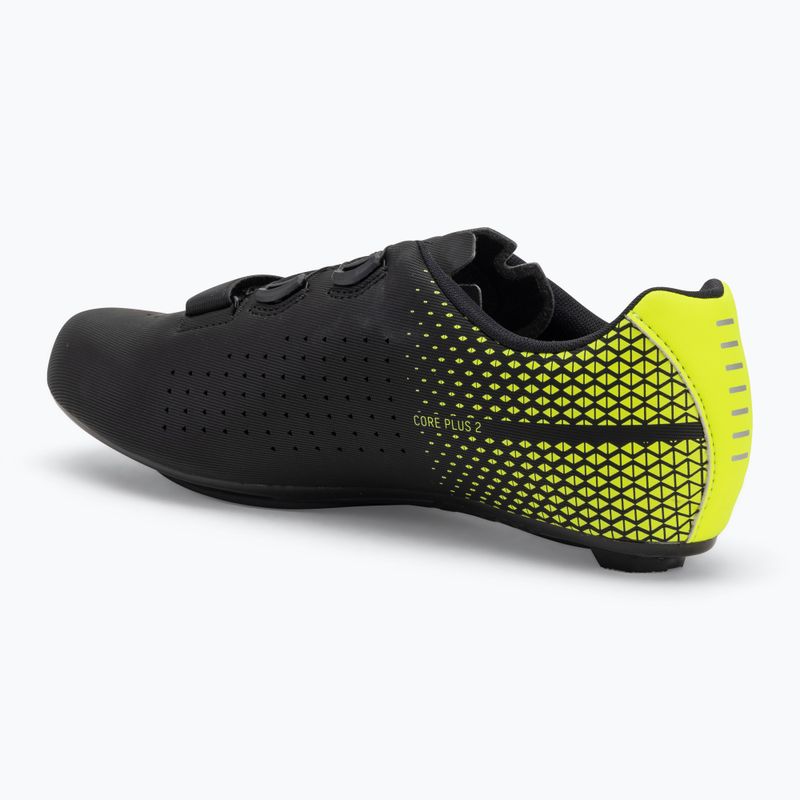 Northwave Core Plus 2 férfi országúti cipő fekete/sárga fluo 3