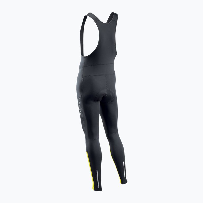 Férfi Northwave Force 2 Bibtight MS kerékpáros nadrág fekete/sárga fluo 2