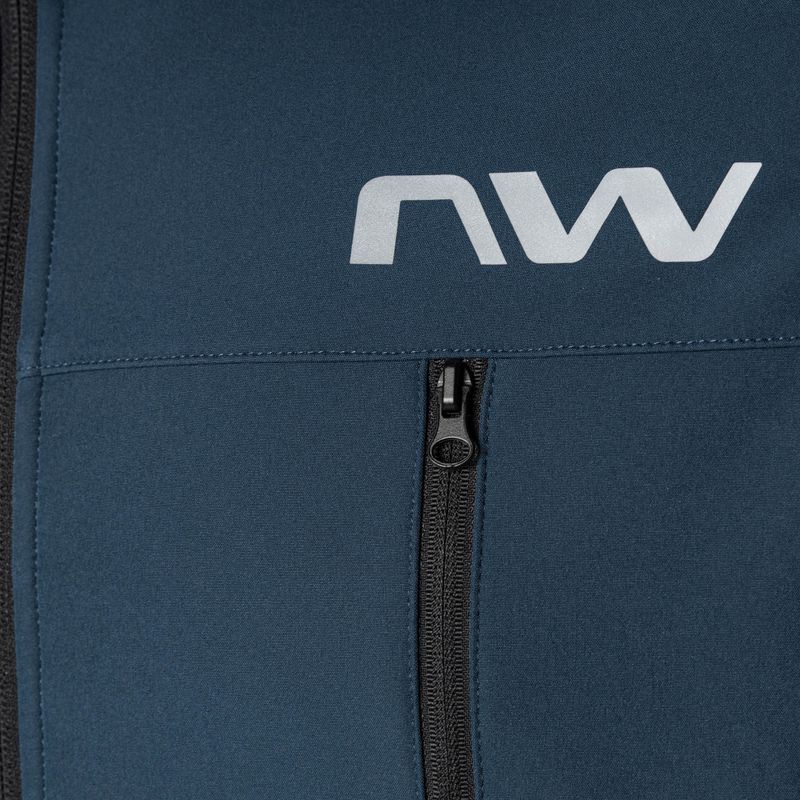 Férfi Northwave Easy Out Softshell mélykék / erdő zöld kerékpáros dzseki 3