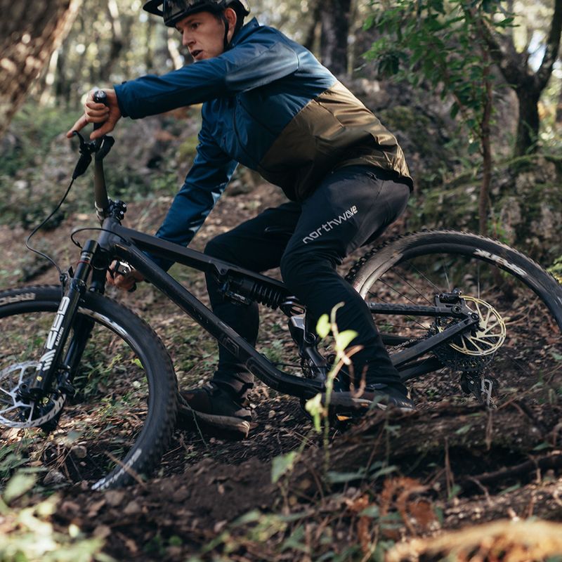 Férfi Northwave Easy Out Softshell mélykék / erdő zöld kerékpáros dzseki 7