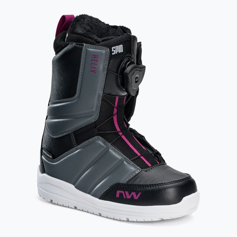 Női snowboard csizma Northwave Helix Spin fekete-szürke 70221401