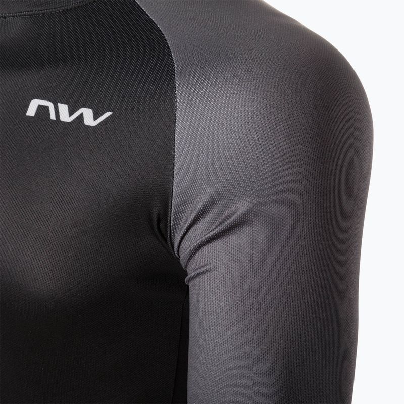 Férfi Northwave Blade 4 LS kerékpáros mez fekete / sötétszürke 3