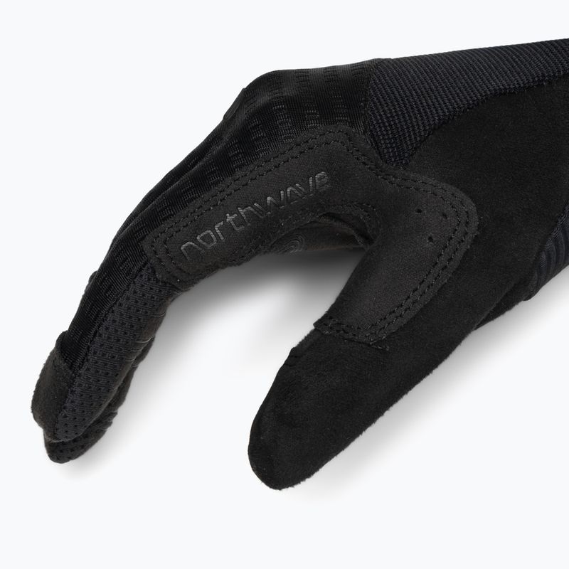 Férfi Northwave Spider Full Finger kerékpáros kesztyű fekete 4