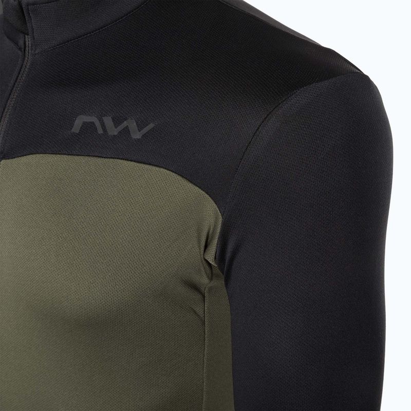 Férfi Northwave Force 2 LS Full Zip 02 fekete kerékpáros mez 3