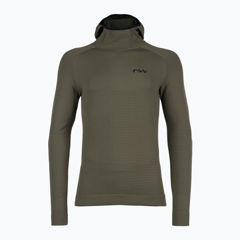 Férfi Northwave Route Knit Hoodie erdő zöld