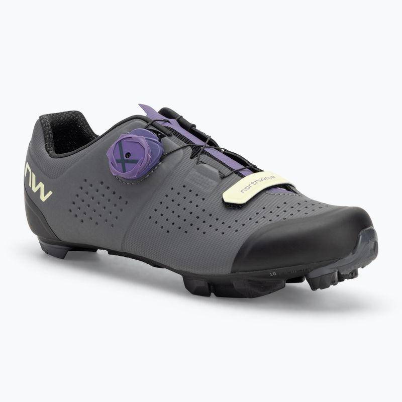 Női MTB kerékpáros cipő Northwave Razer sötétszürke/sötét lila