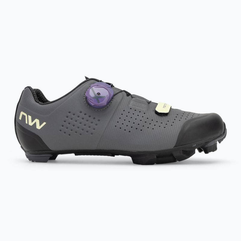 Női MTB kerékpáros cipő Northwave Razer sötétszürke/sötét lila 2