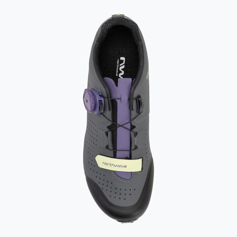 Női MTB kerékpáros cipő Northwave Razer sötétszürke/sötét lila 5