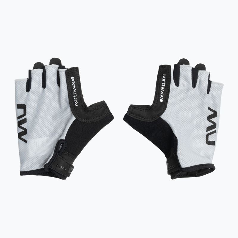 Férfi Northwave Active Rövid ujjú kerékpáros kesztyű világosszürke 2