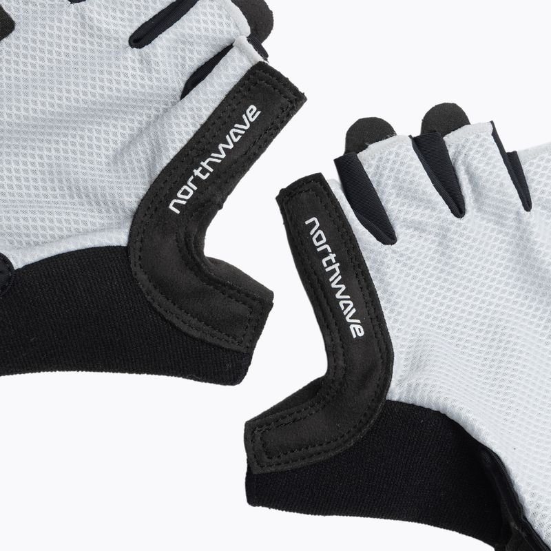 Férfi Northwave Active Rövid ujjú kerékpáros kesztyű világosszürke 4