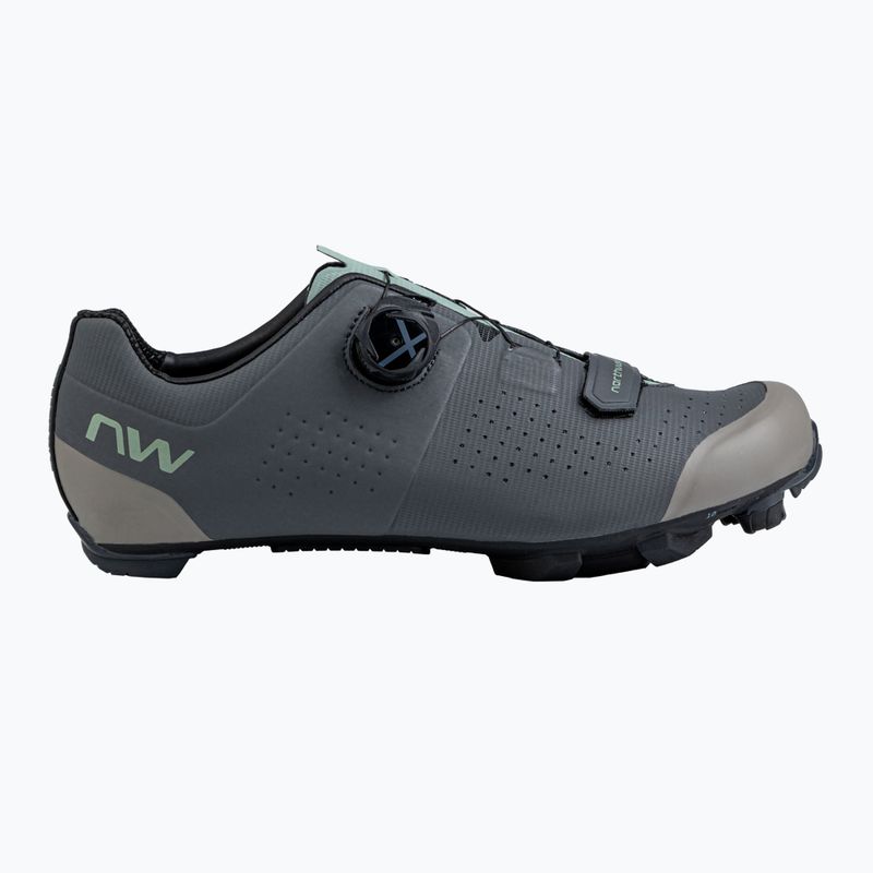 Férfi MTB kerékpáros cipő Northwave Razer dark grey/sage 8