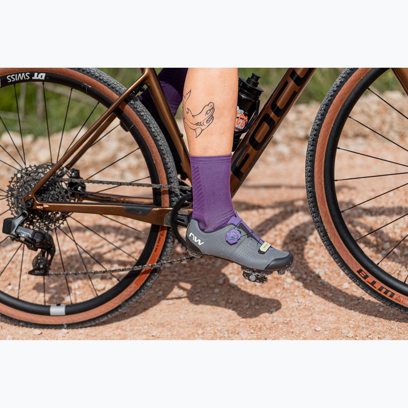 Női MTB kerékpáros cipő Northwave Razer sötétszürke/sötét lila 5