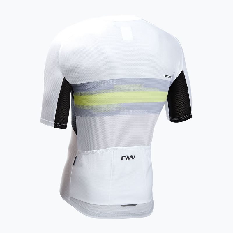 Férfi Northwave Force Evo fehér/matcha kerékpáros mez 2