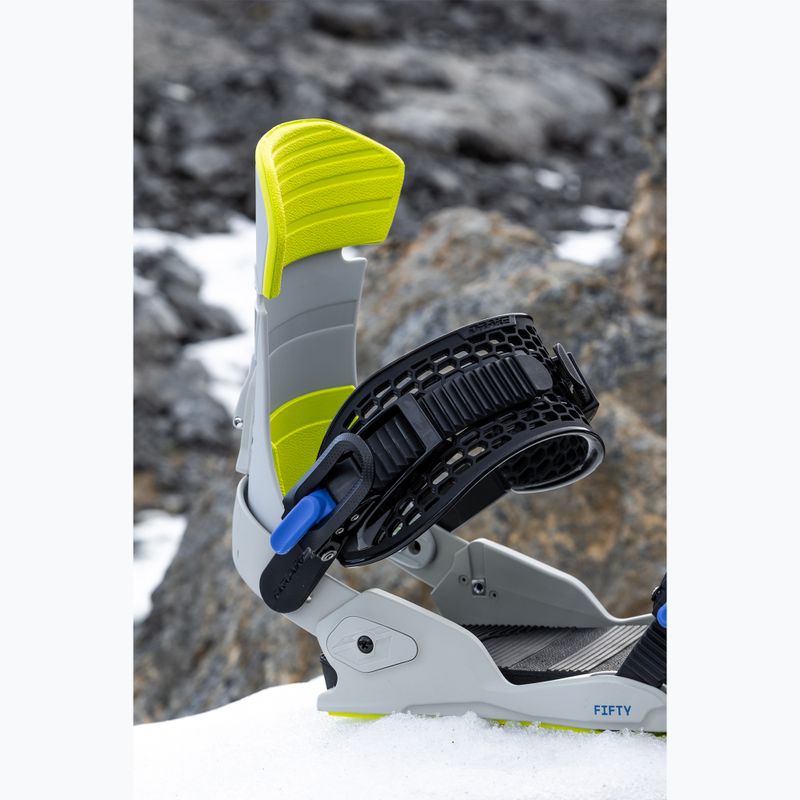 Férfi snowboardkötés Drake Fifty grey/lime 5