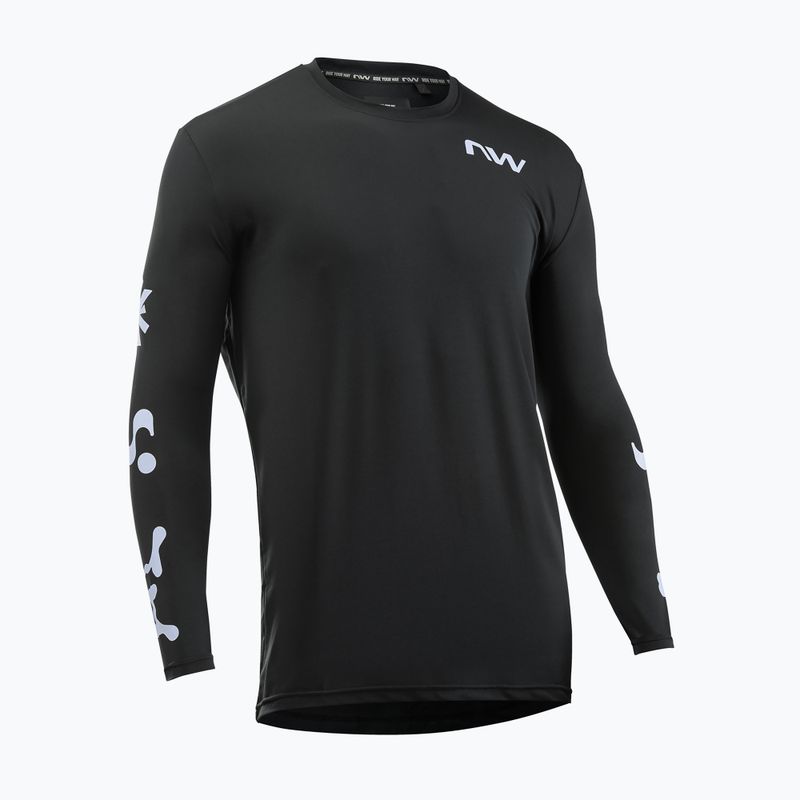 Férfi kerékpáros hosszú ujjú póló Northwave Xtrail black/ice grey