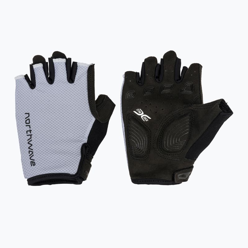 Férfi kerékpáros kesztyűk Northwave Active Max Short Finger ice grey