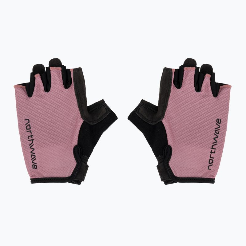 Női kerékpáros kesztyűk Northwave Active Max Short Finger dusty malva 2