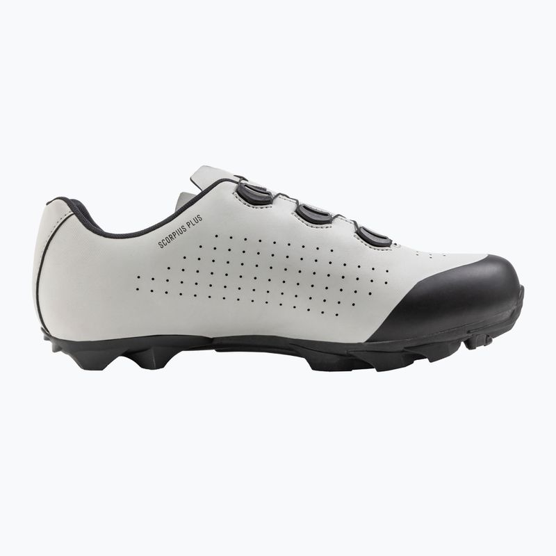 Férfi MTB kerékpáros cipő Northwave Scorpius Plus light grey/black 2