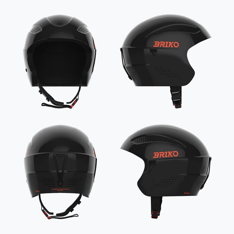 Gyerek sísisak Briko Elias Jr shiny black/orange 4