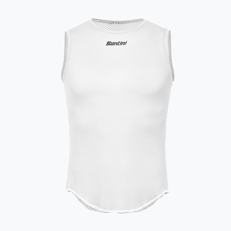 Férfi Santini ujjatlan kerékpáros mez Baselayer Lieve fehér BM002GLLLLLIEVEBIXS 4