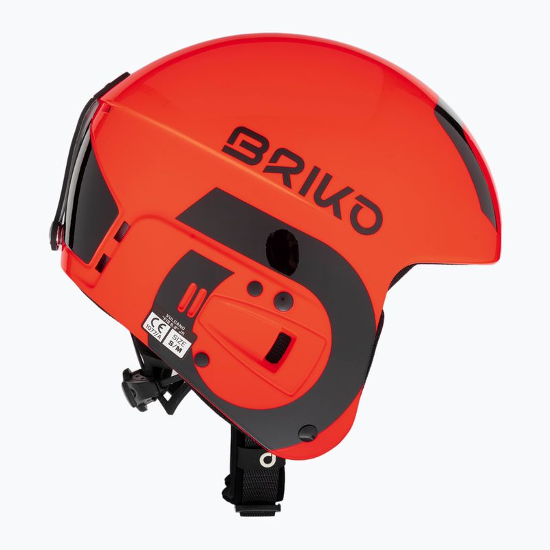 Gyermek síbukósisak Briko Vulcano FIS 6.8 JR fényes narancssárga/fekete 4