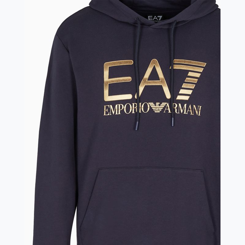 Férfi EA7 Emporio Armani Train Logo Series Big Logo Hoodie armani kék 3