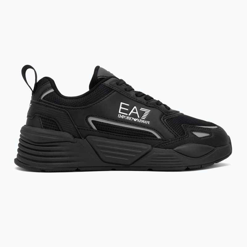 EA7 Emporio Armani Ace Runner Új hármas fekete / ezüst cipő 2