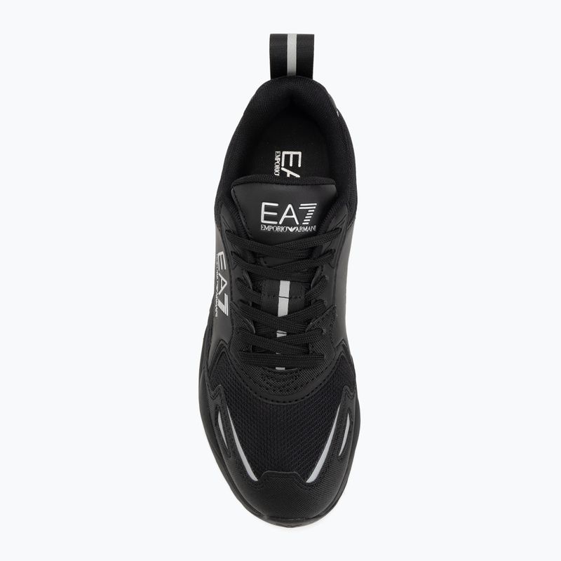 EA7 Emporio Armani Ace Runner Új hármas fekete / ezüst cipő 5