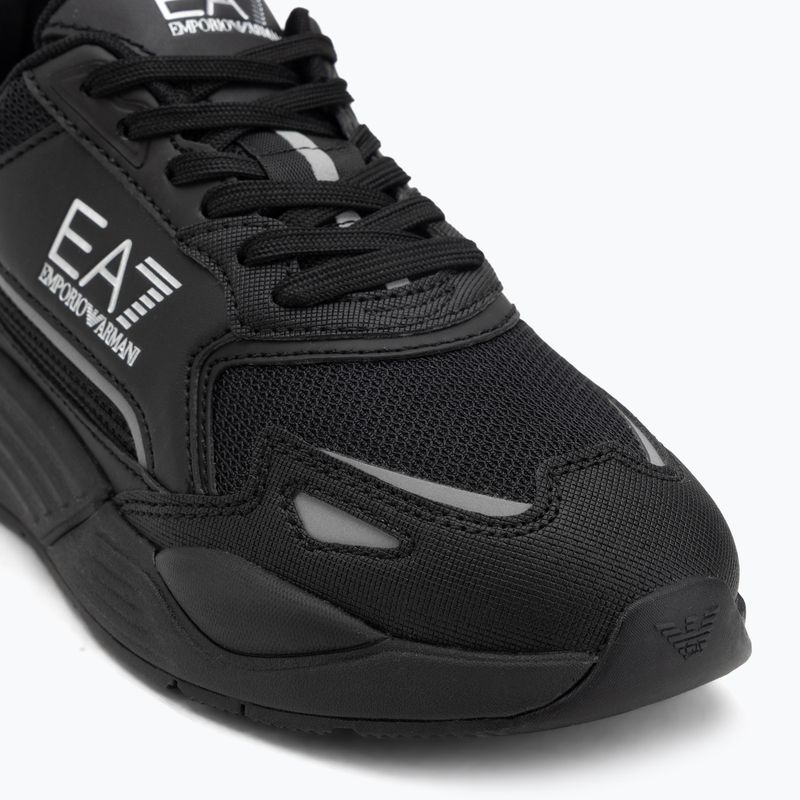 EA7 Emporio Armani Ace Runner Új hármas fekete / ezüst cipő 7