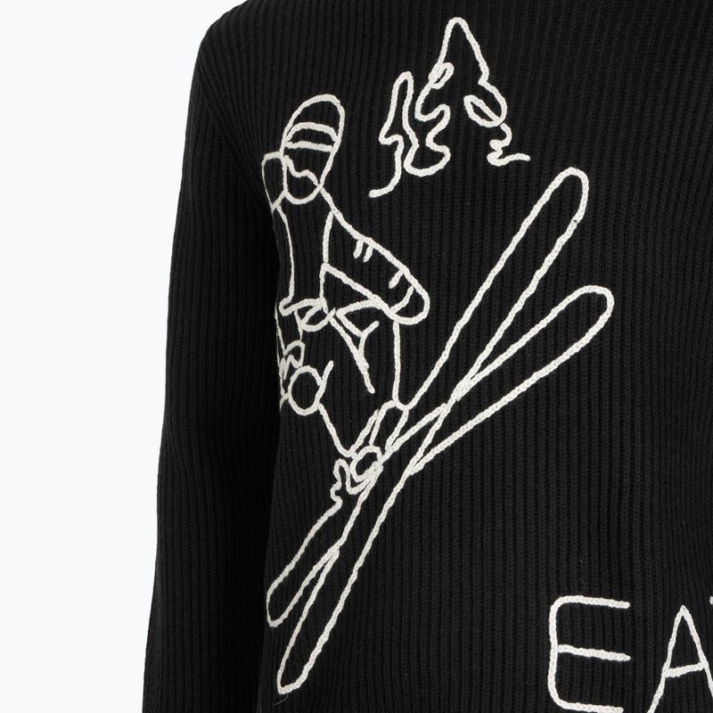 Férfi EA7 Emporio Armani Mountain Apres Ski hímzett kötött pulóver 4