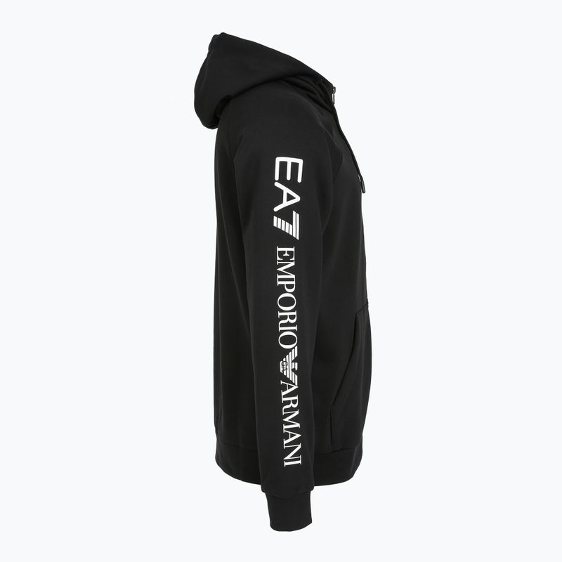 Férfi Emporio Armani EA7 Train Logo Series Extended Logo Hoodie Fz fekete / fehér 3