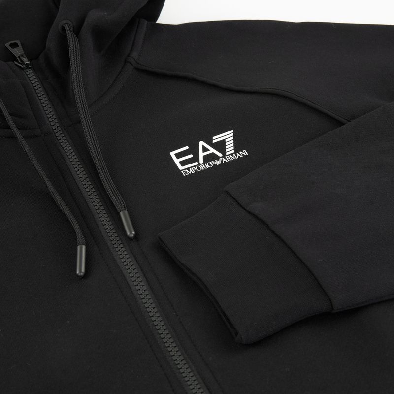 Férfi Emporio Armani EA7 Train Logo Series Extended Logo Hoodie Fz fekete / fehér 5