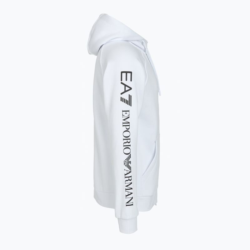 Férfi Emporio Armani EA7 Train Logo Series Extended Logo Hoodie Fz fehér/fekete 3