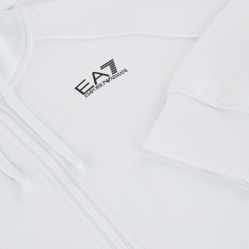 Férfi Emporio Armani EA7 Train Logo Series Extended Logo Hoodie Fz fehér/fekete 5