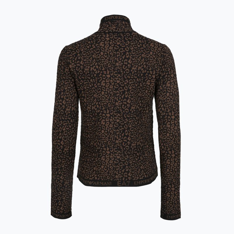 Női termoaktív fehérnemű szett EA7 Emporio Armani Ski Jacquard Knitted fancy brown animal print 4
