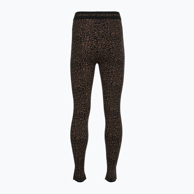 Női termoaktív fehérnemű szett EA7 Emporio Armani Ski Jacquard Knitted fancy brown animal print 8
