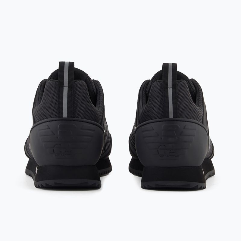 EA7 Emporio Armani fekete-fehér Carbon hármas fekete/ezüst logóval ellátott cipő 10