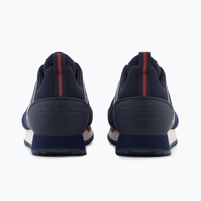 EA7 Emporio Armani fekete-fehér szarvasbőr cipő sky captain / mély kobalt / ásványi cipő 3