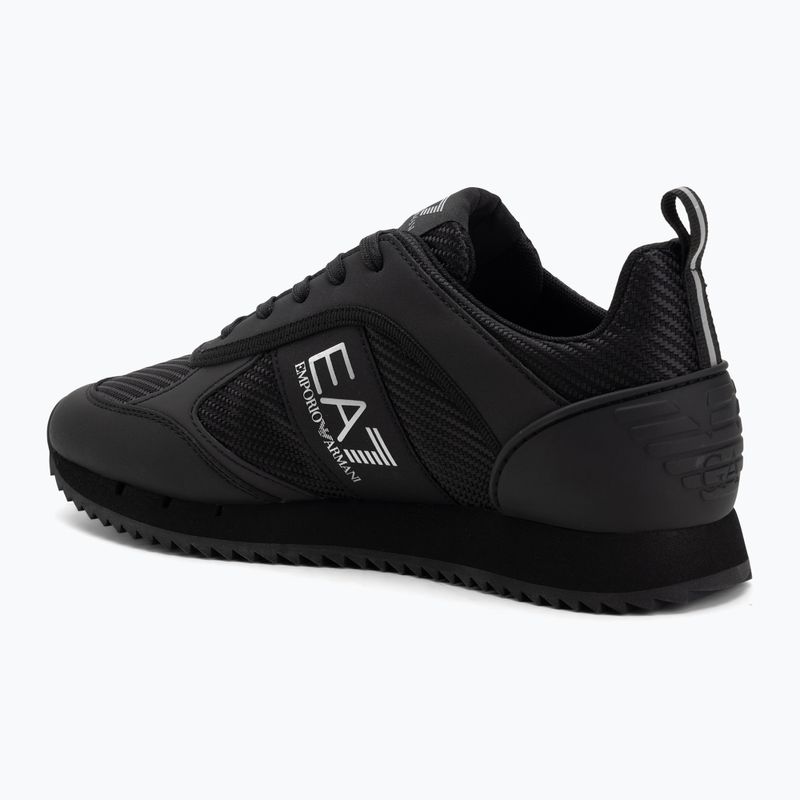 EA7 Emporio Armani fekete-fehér Carbon hármas fekete/ezüst logóval ellátott cipő 3