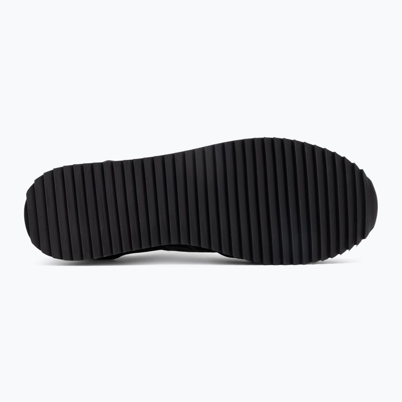 EA7 Emporio Armani fekete-fehér szarvasbőr tripla fekete micropunch cipők 4